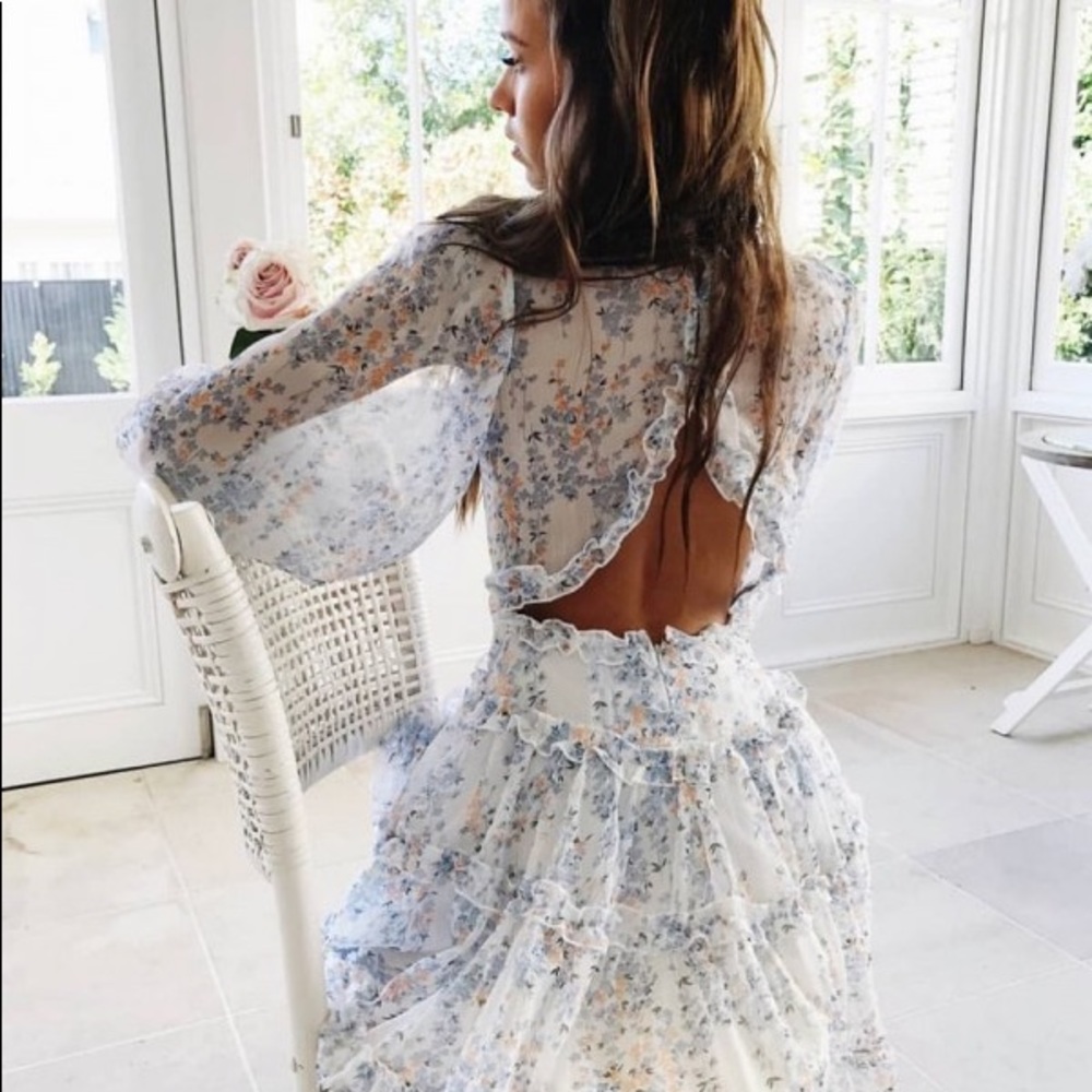 FLORAL PRINT RUFFLE DRESS | BOUTIQUE - Picture 10 of 11